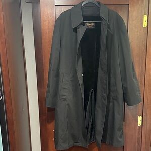 USA Made Black Trench Coat for Men
